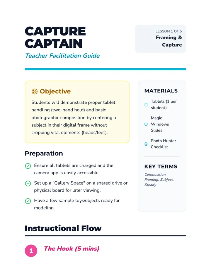 Capture Captain Teacher Guide