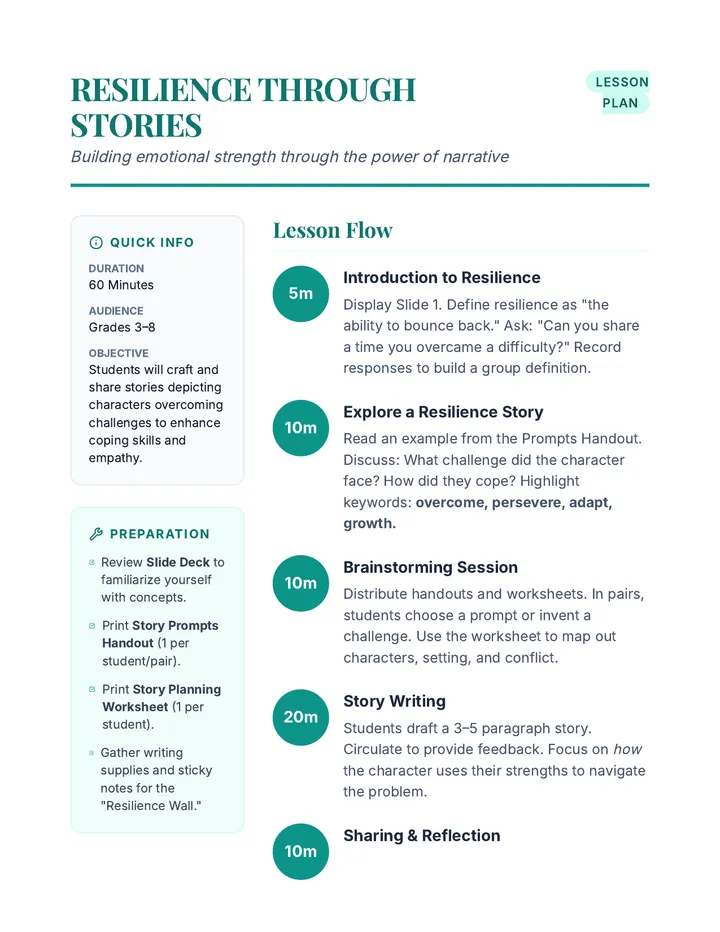 Resilience Through Stories Plan