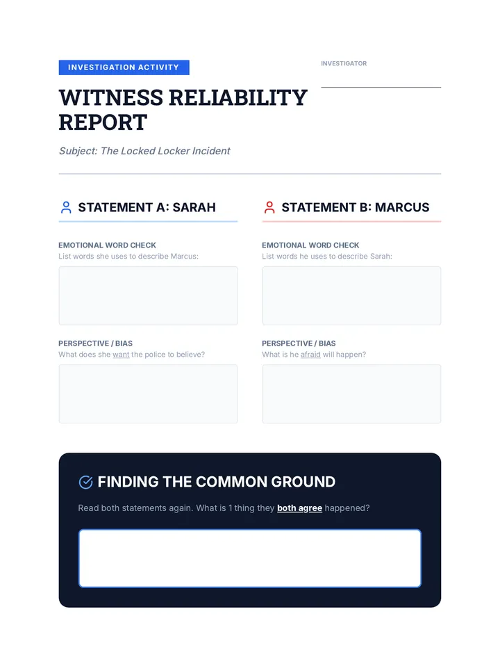 Investigating Evidence in Mystery Scenarios • Sequence • Lenny.com