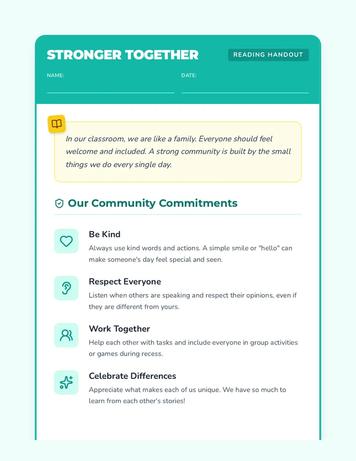 Stronger Together Handout