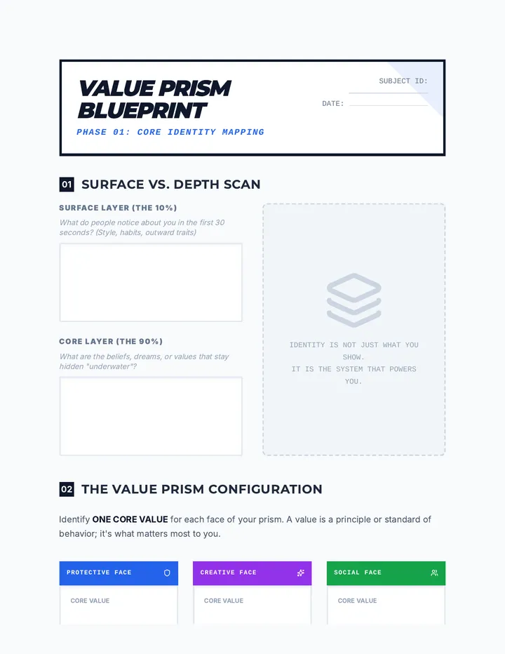 Value Prism Worksheet