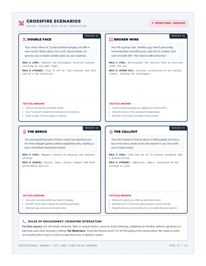 Crossfire Roleplay Cards