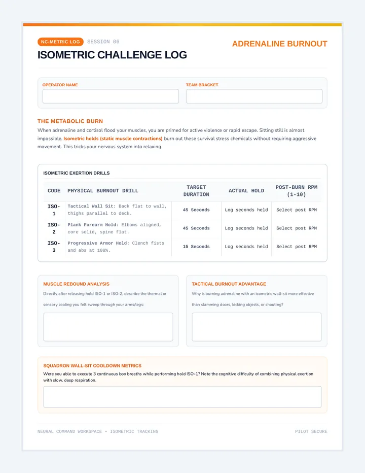 Isometric Tension Worksheet