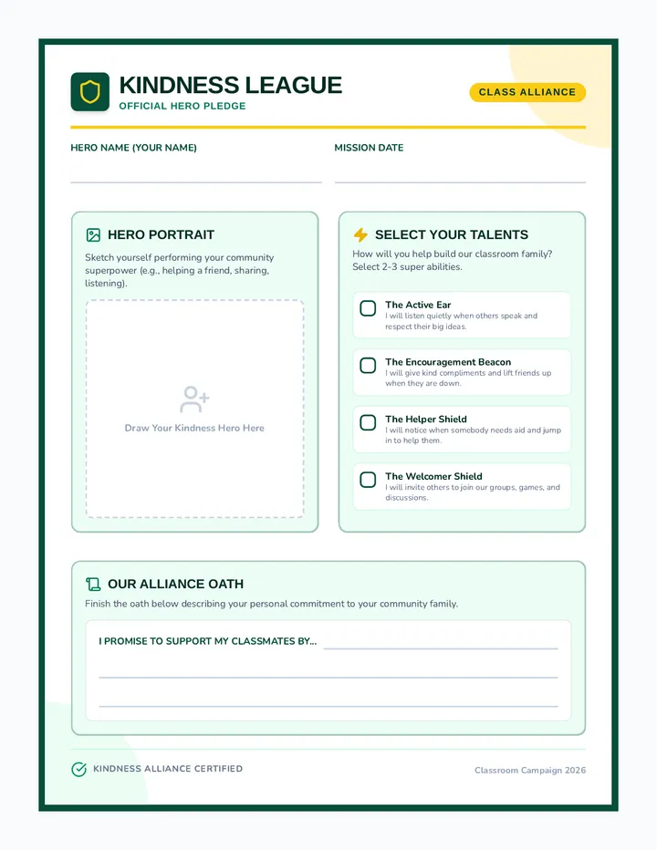 Superpower Pledge Activity