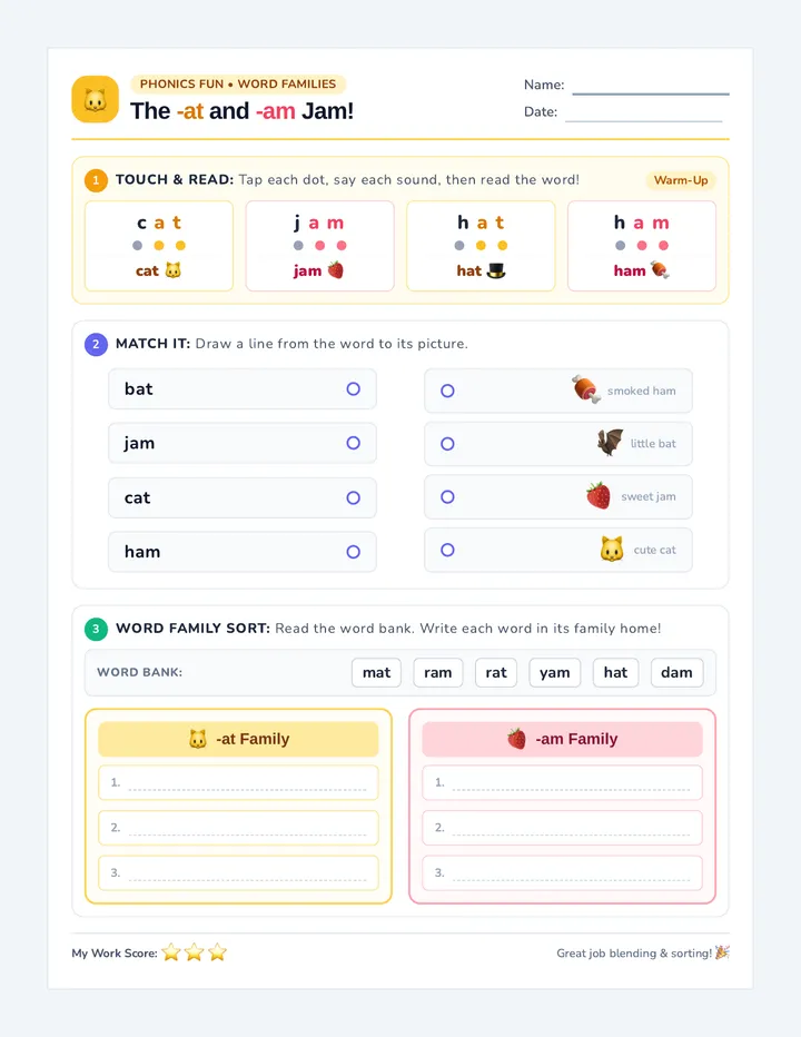 Rhyme Time Worksheet