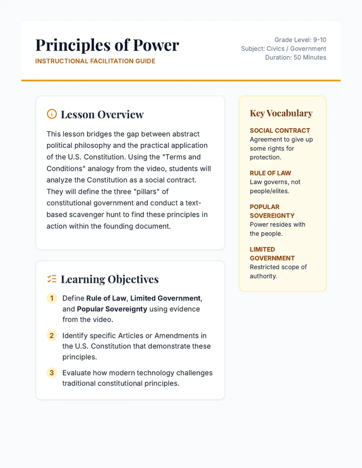 Principles of Power Teacher Guide
