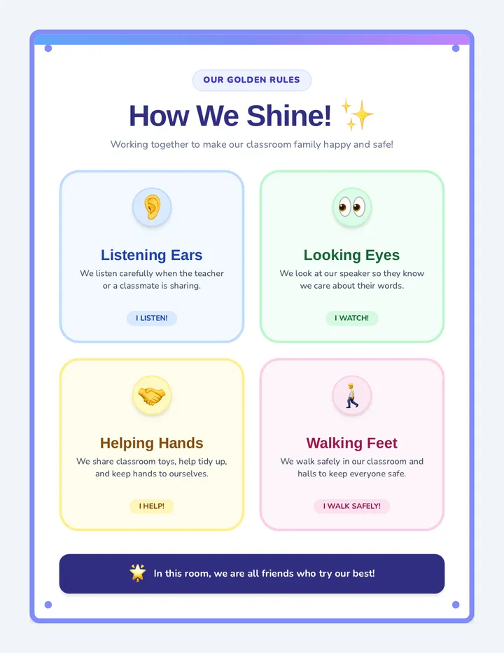 Classroom Rules Poster