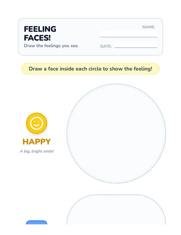 Feeling Faces Worksheet