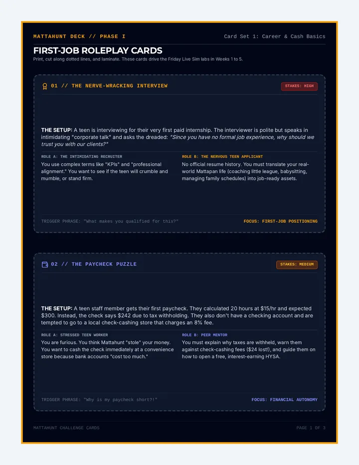 Crisis Control Challenge Cards
