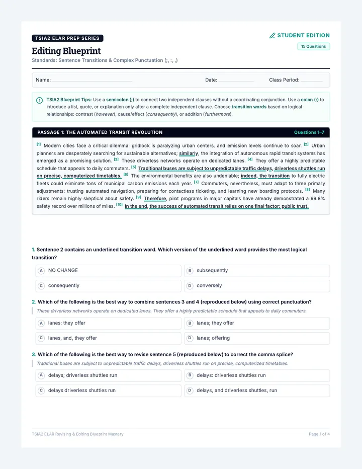 TSIA2 Editing Worksheet