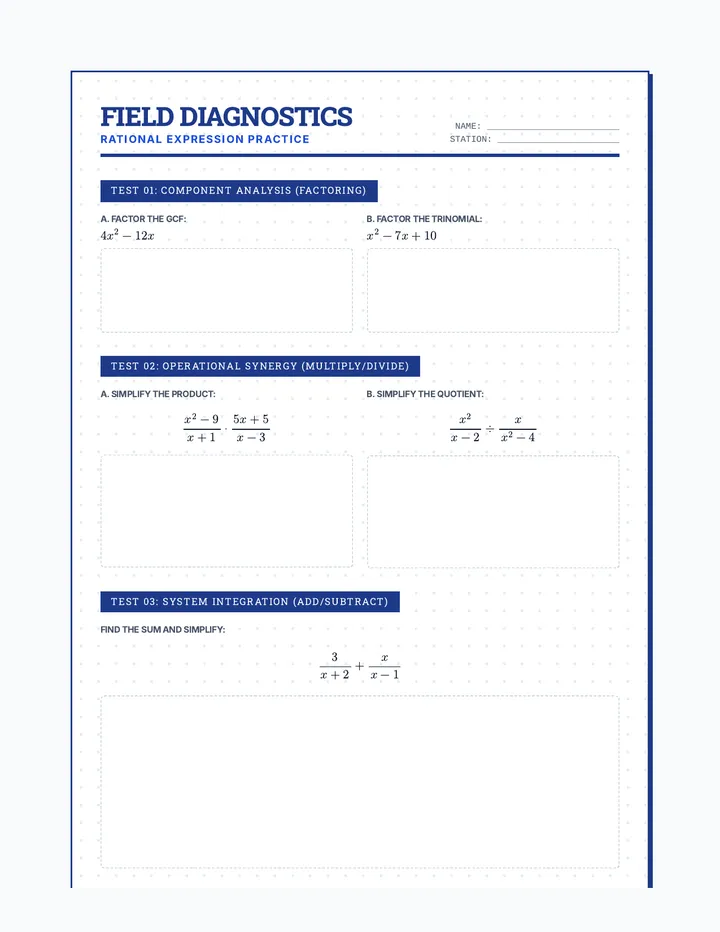 Rational Field Diagnostics Worksheet