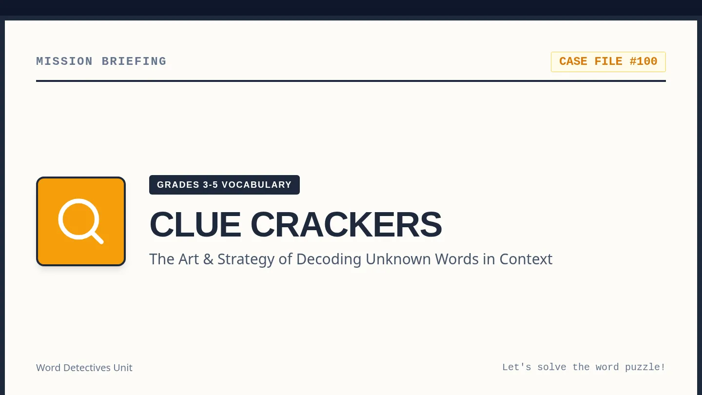 Clue Crackers Slides