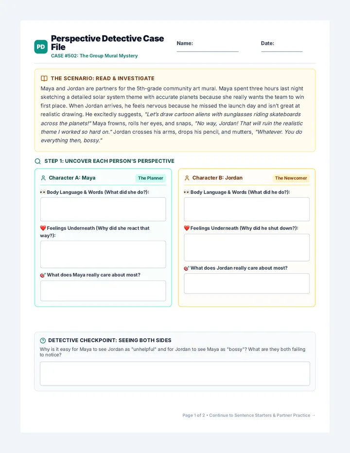Perspective Detective Worksheet
