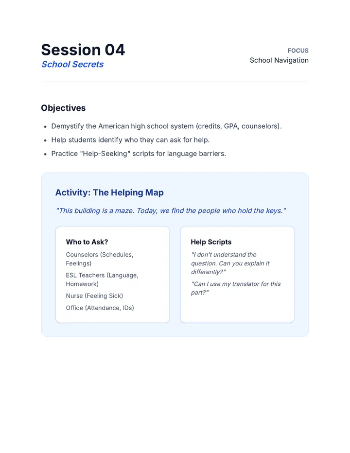 School Secrets Facilitator Guide