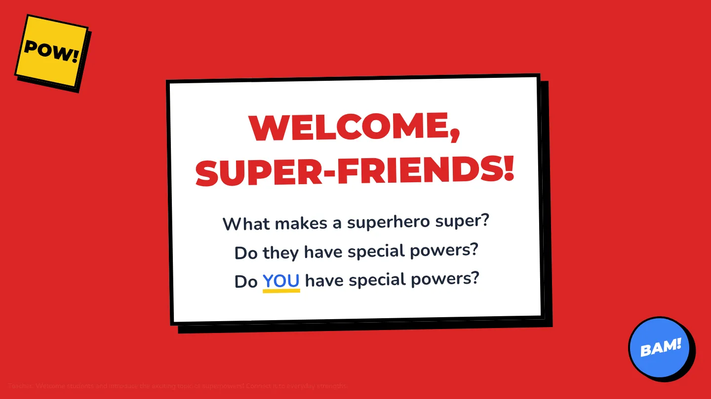 Class Superhero Slides