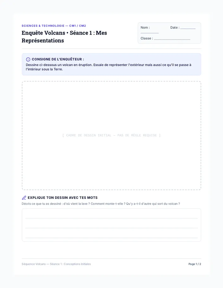 Fiche Activité Volcans Séance 1