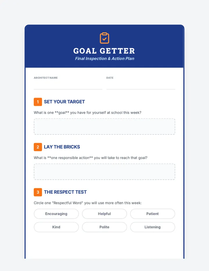 Goal Getter Exit Ticket