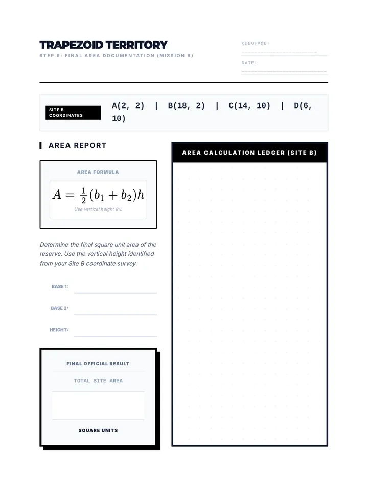 Trapezoid Survey B Final Area Page