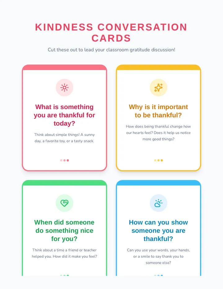 Kindness Conversation Cards