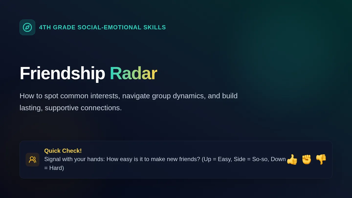 Friendship Radar Slides