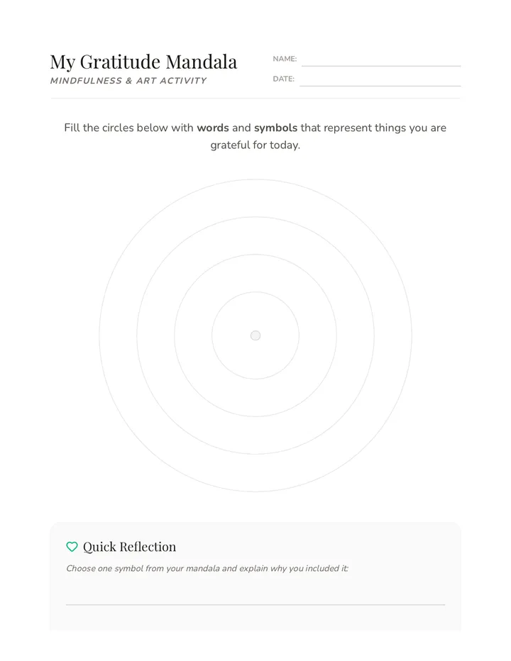 Mandala Creation Template