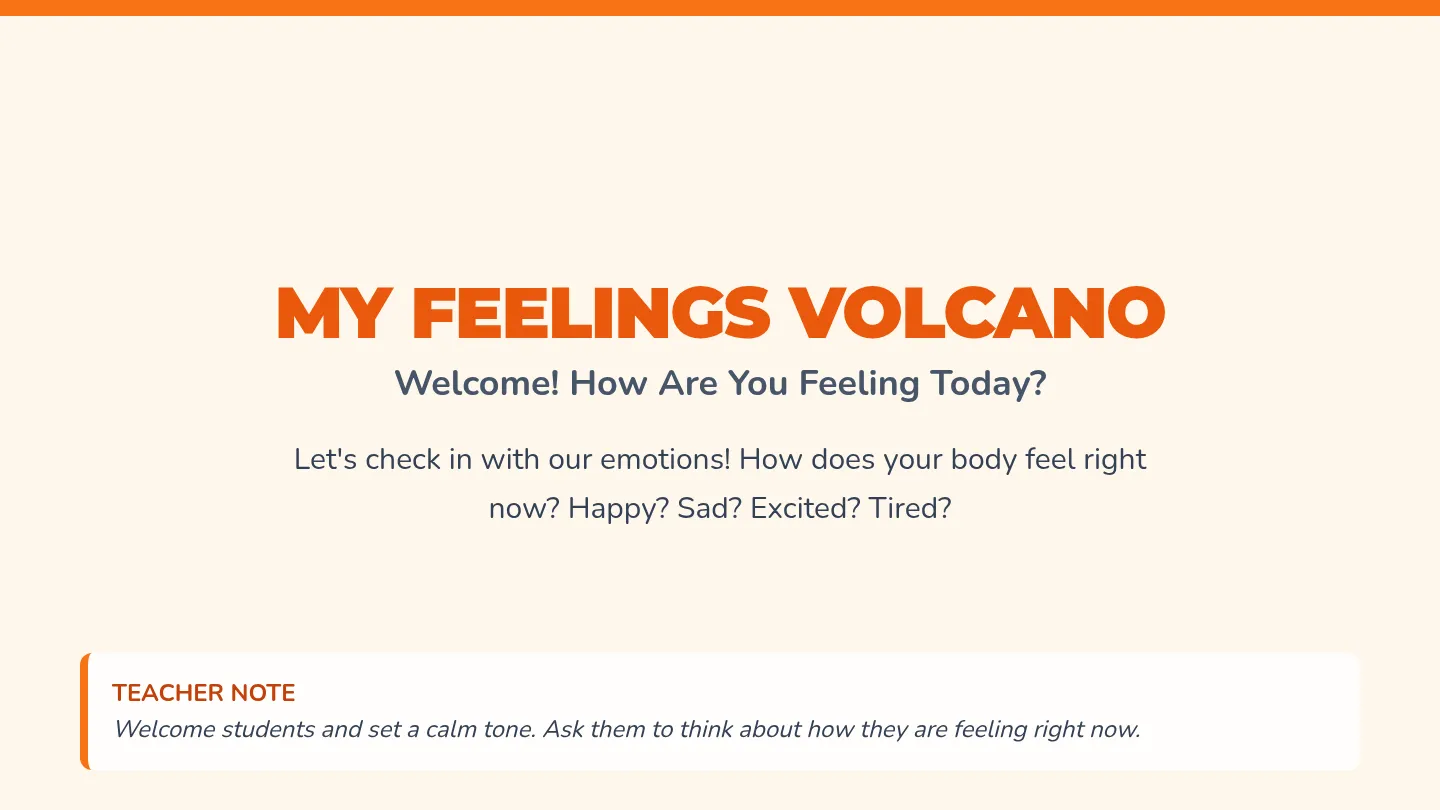 Feelings Volcano Slide Deck