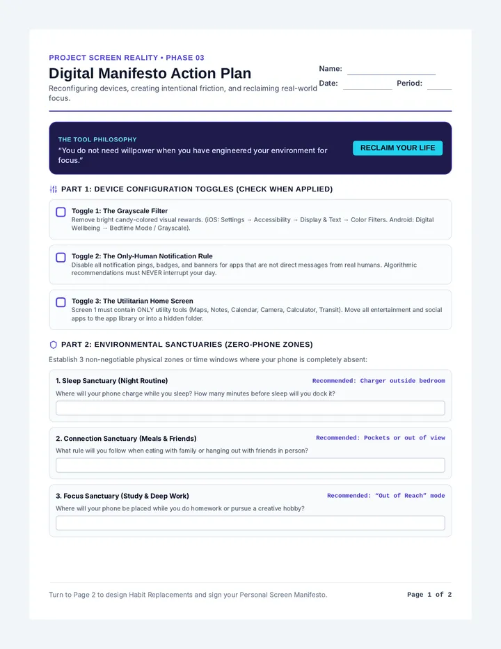 Digital Manifesto Action Plan