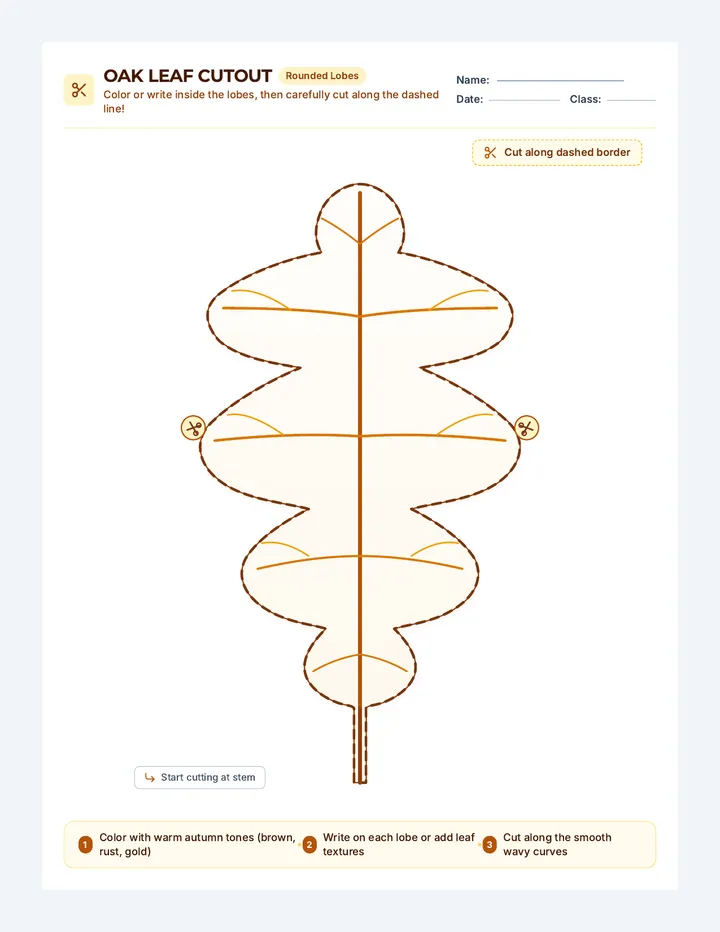 Big Leaf Cutout Templates
