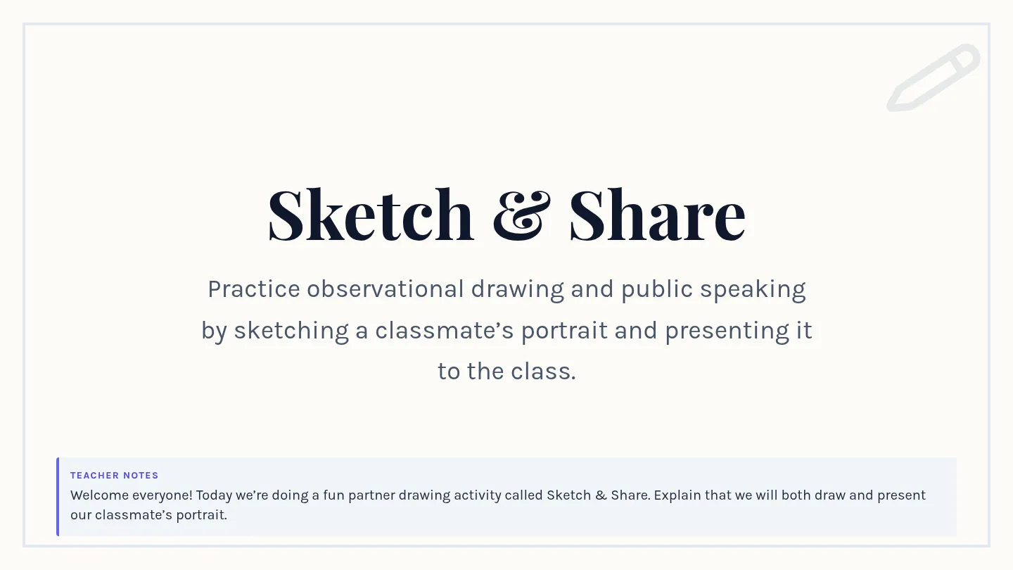 Sketch & Share Slides