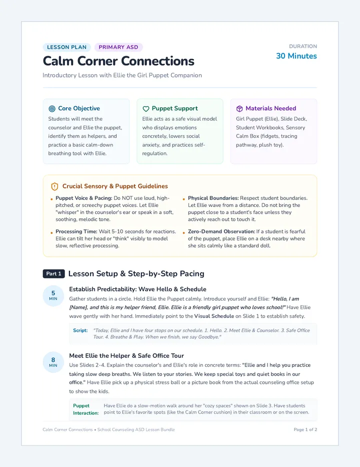 Counselor Connection Lesson Plan