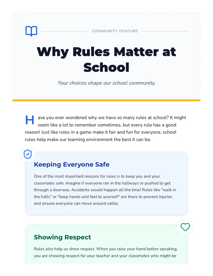 Why Rules Matter Reading Passage