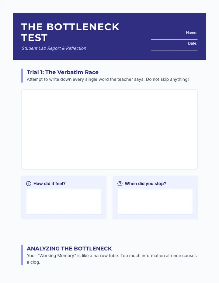 Bottleneck Challenge Worksheet
