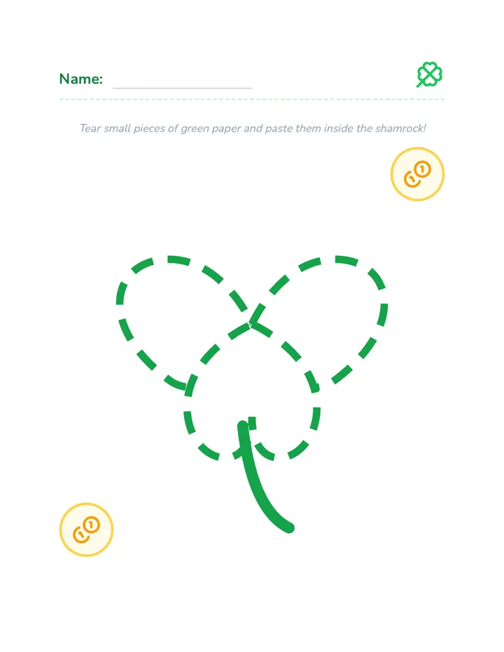 Shamrock Tear Template
