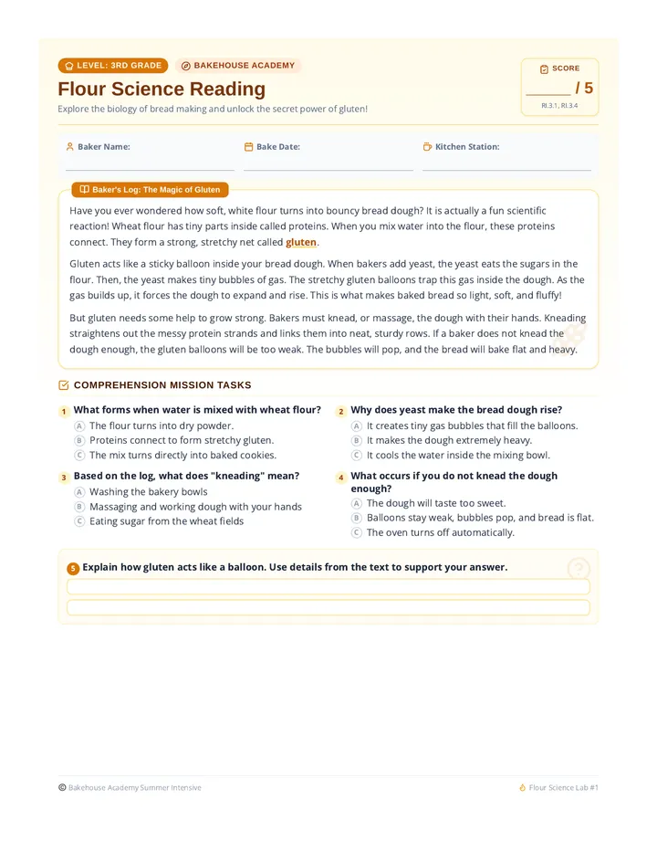 Flour Science Reading