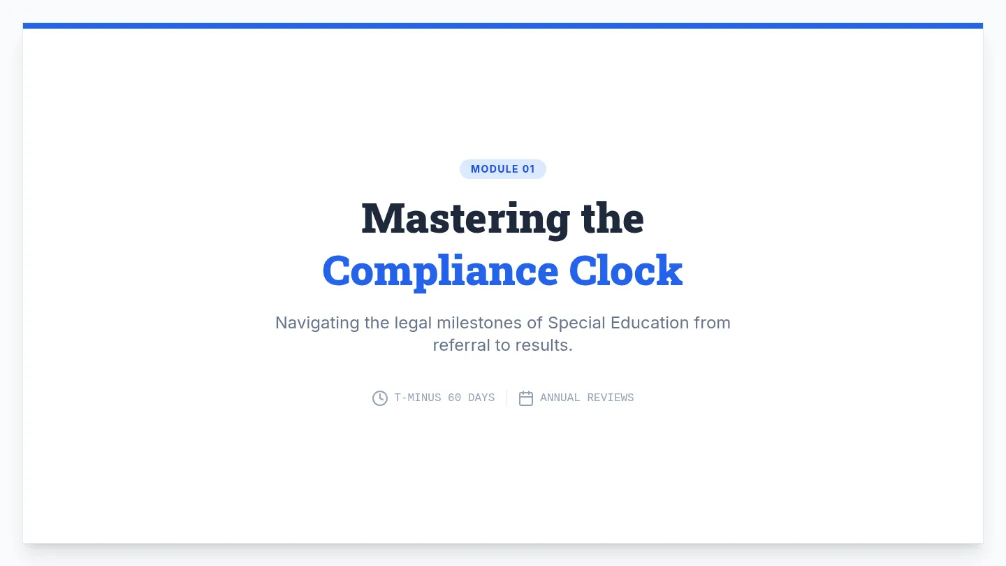 Compliance Clock Slides