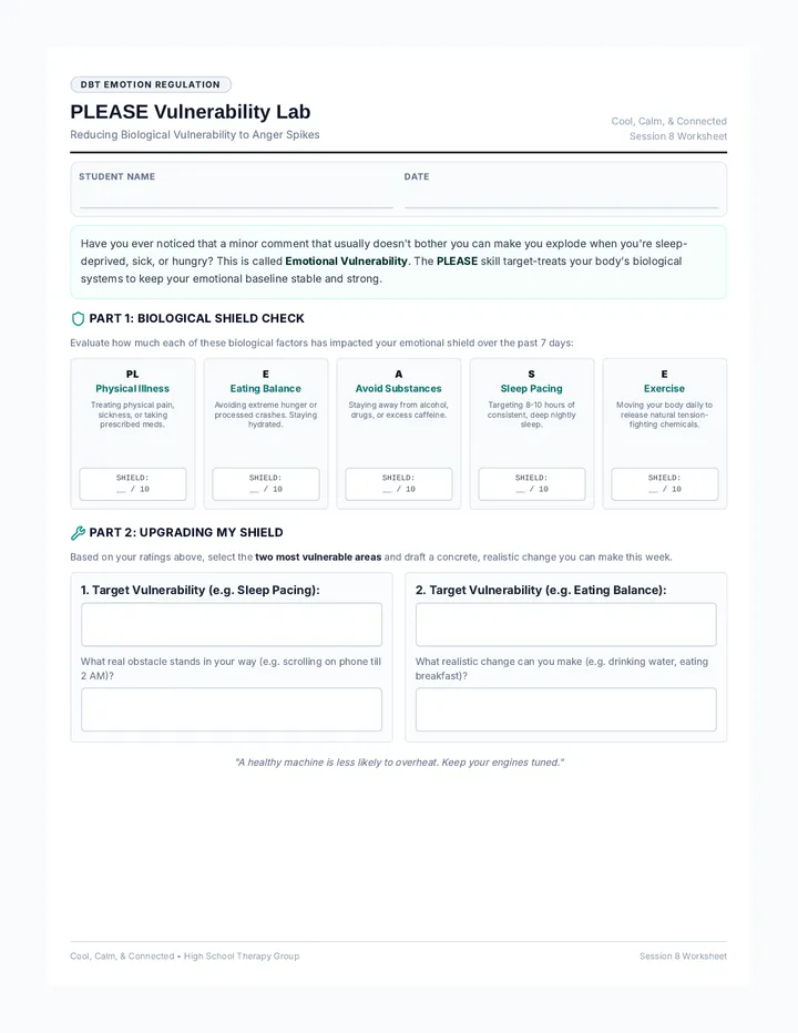 PLEASE Vulnerability Lab Worksheet