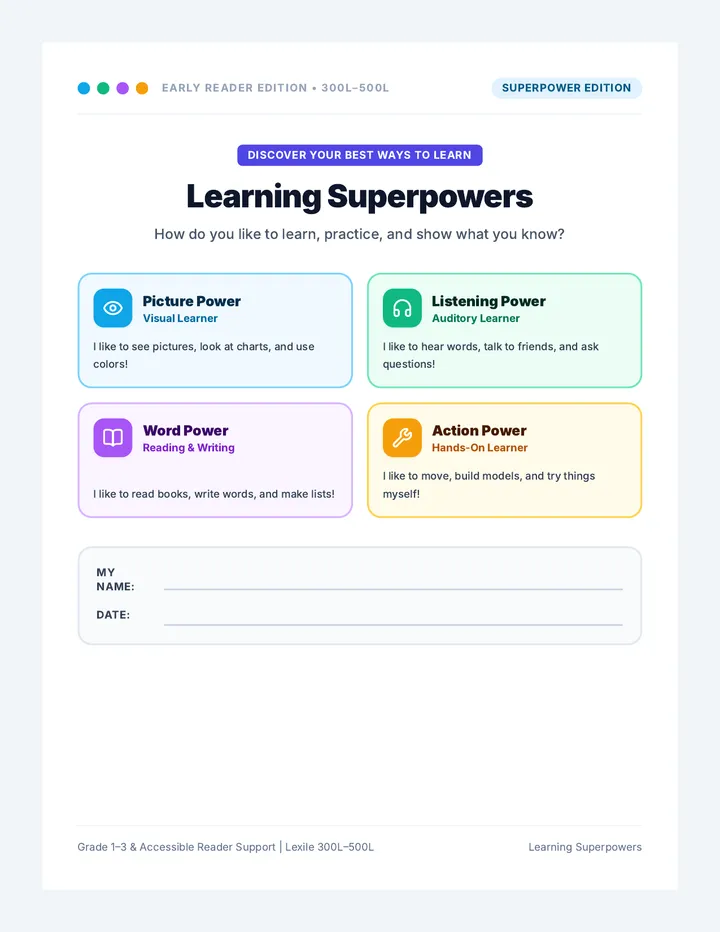 Learning Superpowers Workbook