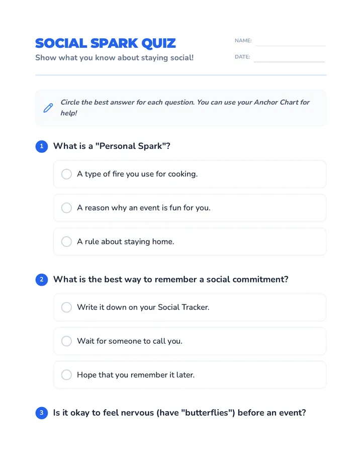 Social Spark Quiz