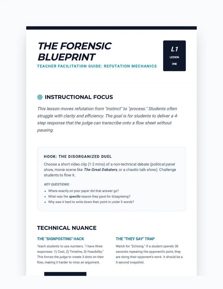 Forensic Blueprint Teacher Guide