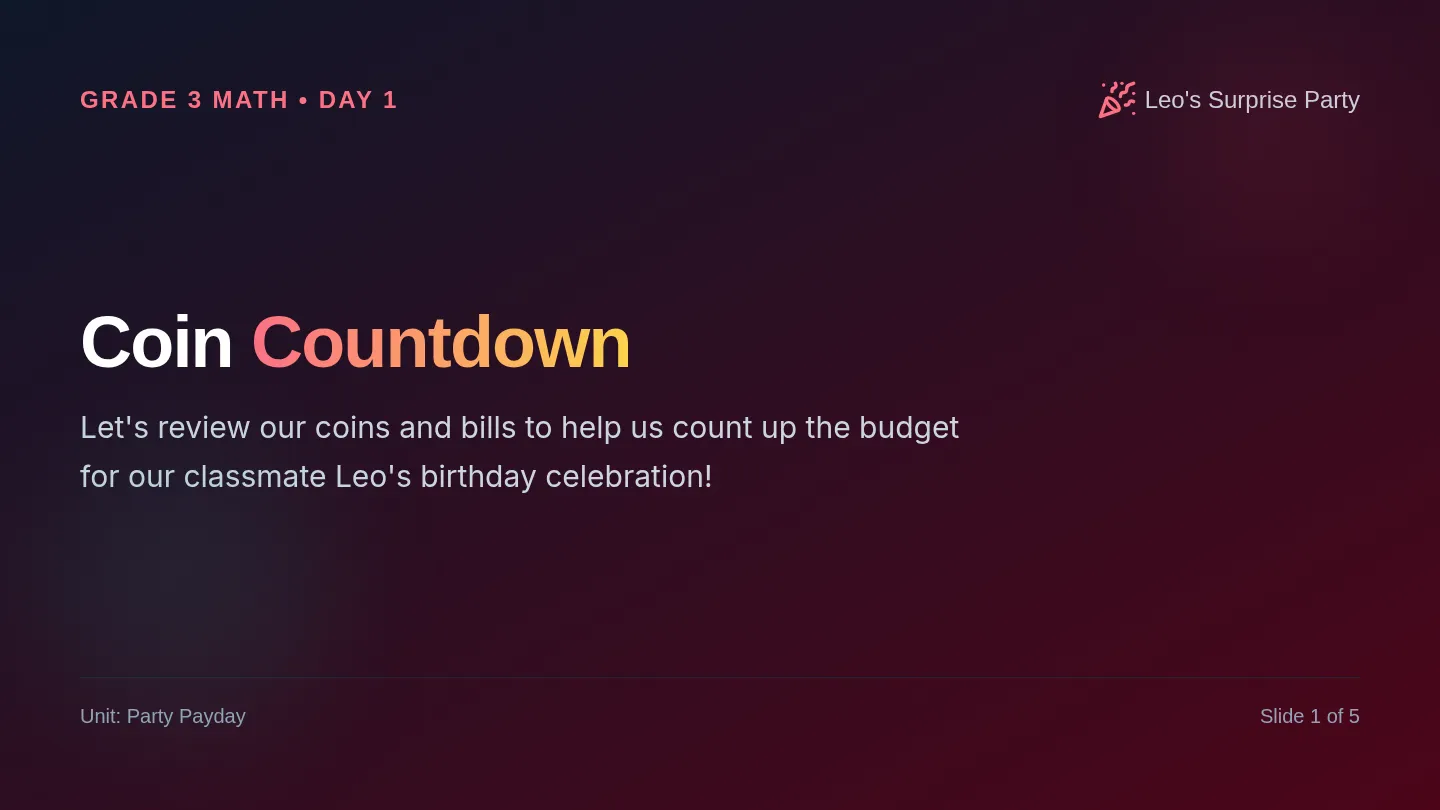 Coin Countdown Slides