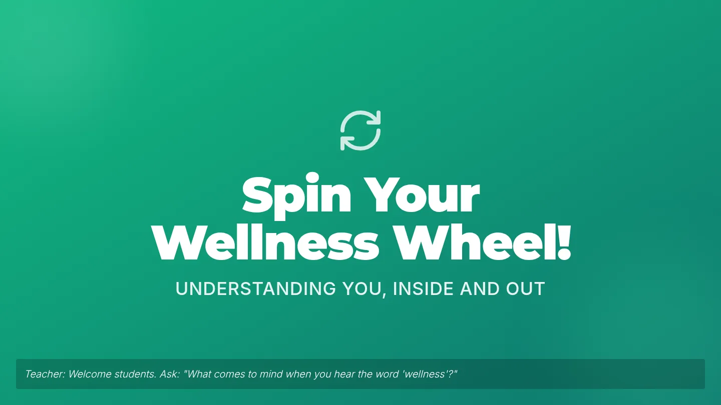 Spin Your Wellness Wheel Slides