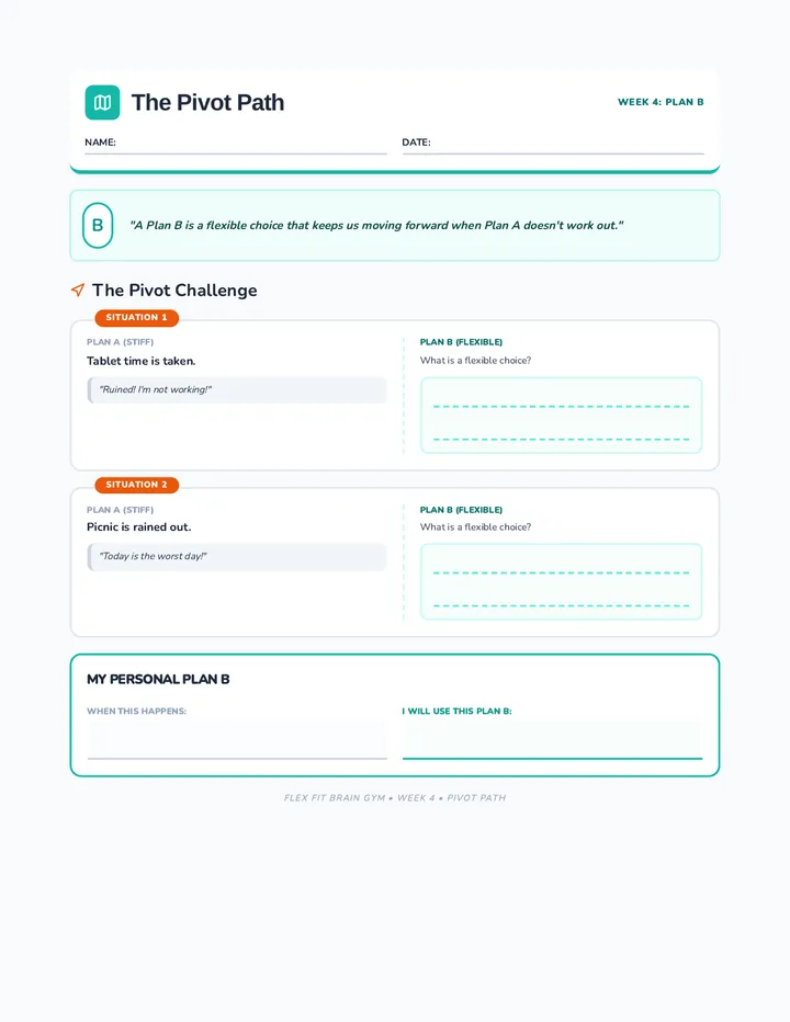 Pivot Path Worksheet