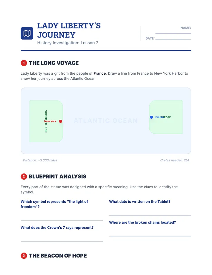 Liberty Journey Worksheet