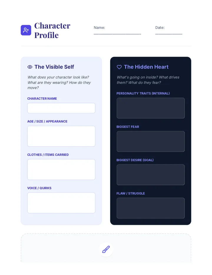 Character Profile Worksheet