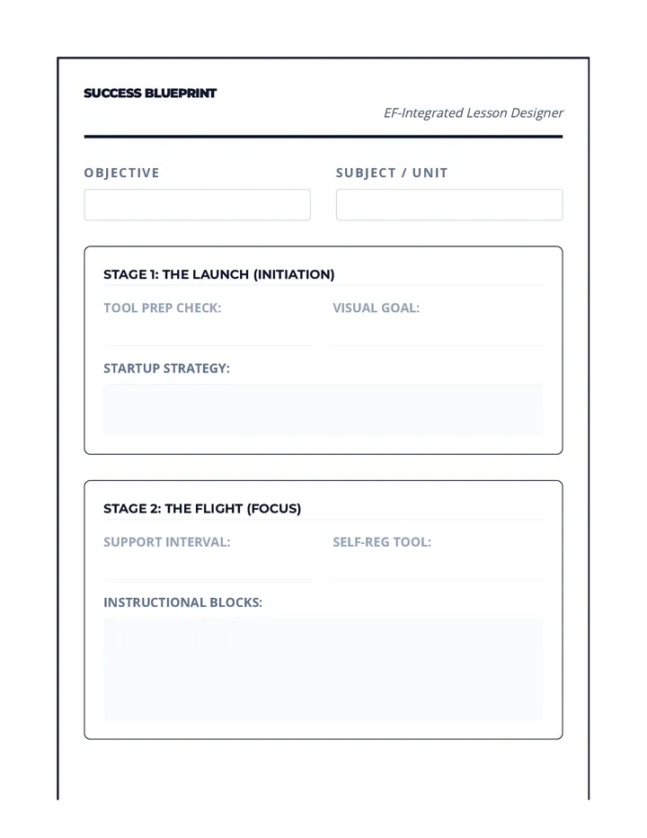 Success Blueprint Template Monotone