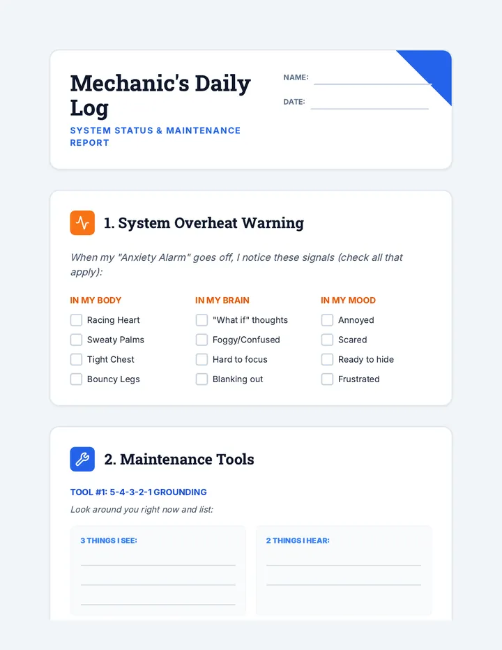 Mechanic Log Worksheet