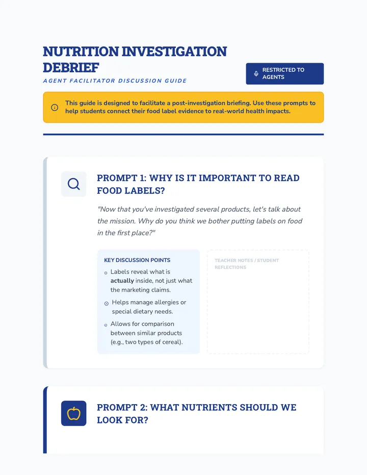 Nutrition and Health Discussion Guide