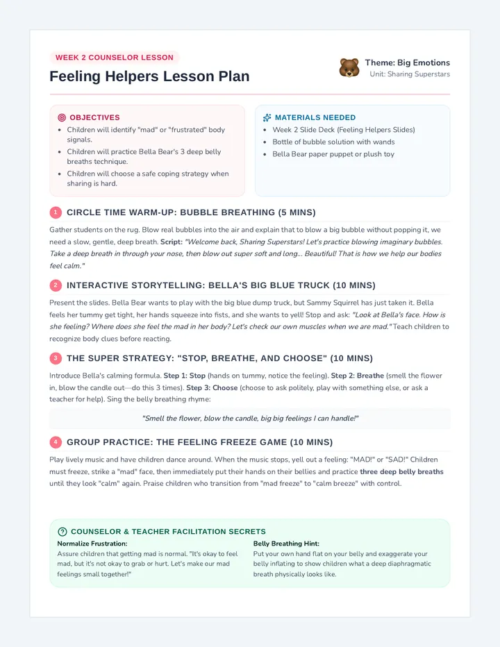 Feeling Helpers Counselor Guide