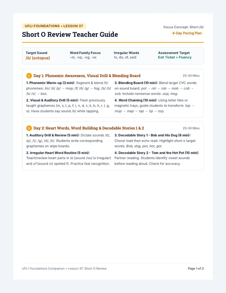 Sound Master Teacher Guide