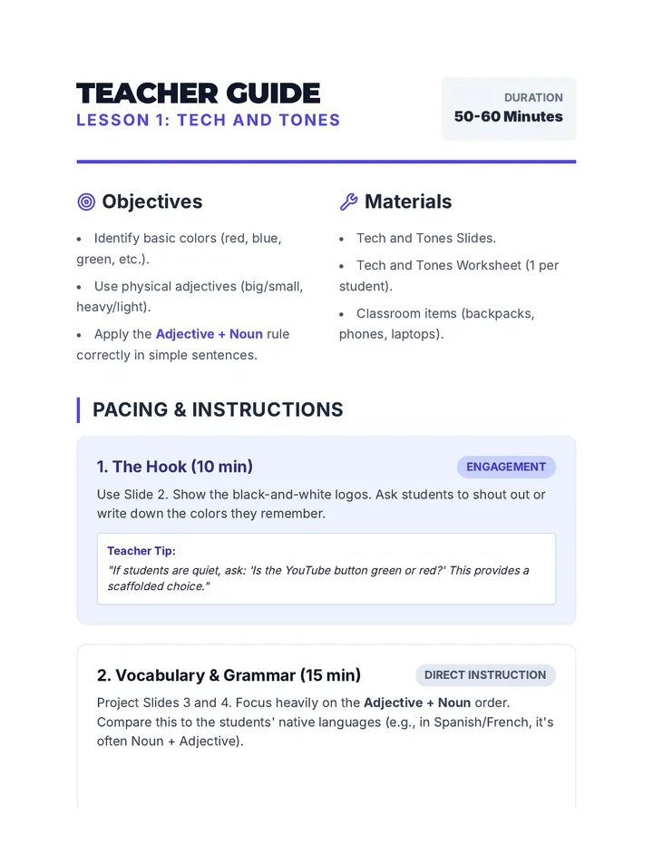 Tech and Tones Teacher Guide